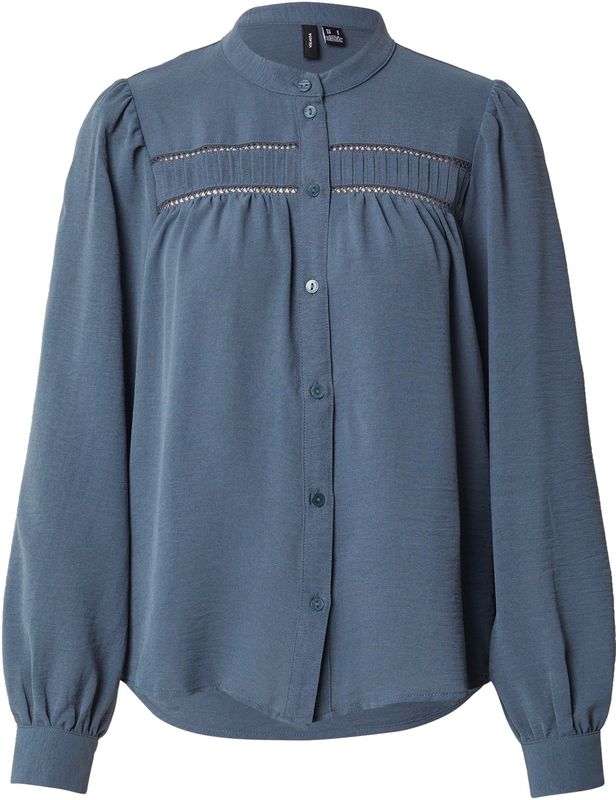 VERO MODA - VMEMMA - Blouse - Blauw - Lange Mouw - Gerecycled Materiaal