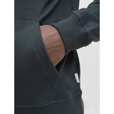 Pullovers - Donkergrijs Melange - Hoog Sluiten Kraag - Lange Mouwen - Gebreide Boord