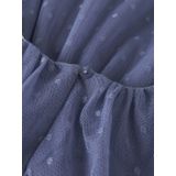 Jurken - Lange Mouwen Jurk - Met Knoop- en Lussluiting - Regular Fit - Glitter Detail