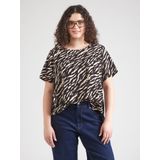 Blouse - Dierenprint - Gladde Stof - Normale Pasvorm - Kwartmouw
