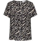 Blouse - Dierenprint - Gladde Stof - Normale Pasvorm - Kwartmouw