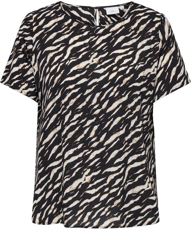 Blouse - Dierenprint - Gladde Stof - Normale Pasvorm - Kwartmouw