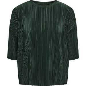 ONLY CARMAKOMA - Geplooide Top - O-hals - Korte Mouwen - Regular Fit