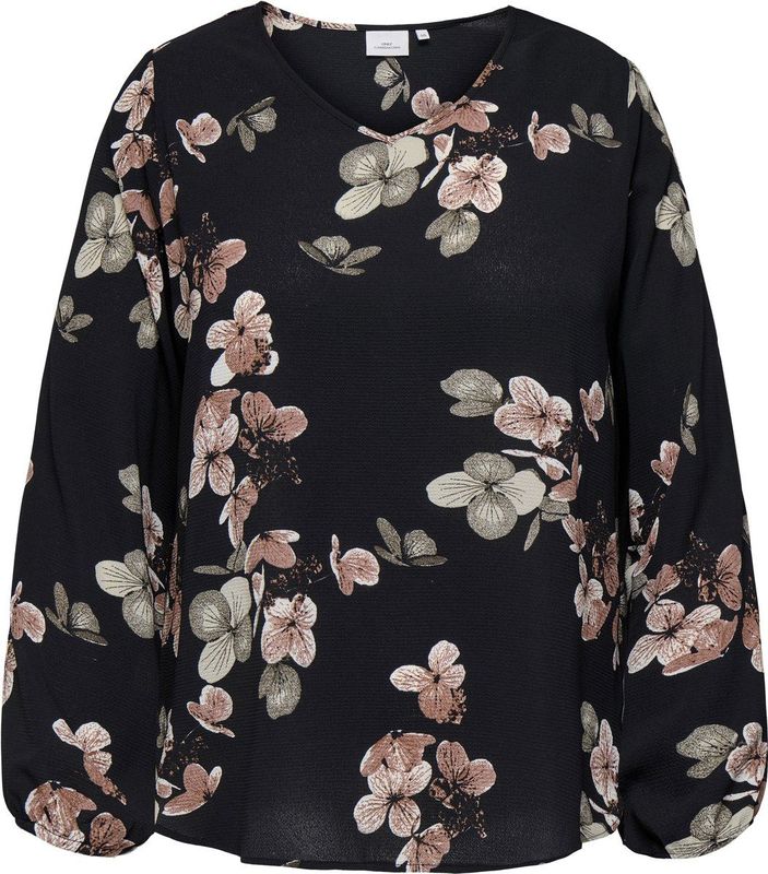 Carvica - Blouse - V-Hals - Lange Mouwen - Regular Fit