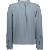 Vero Moda - Vmani Ls Frill Top Wvn Ga - Blouse - Stormy Weather
