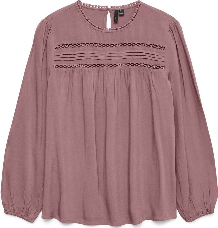 Vero Moda - DEBBIE - Blouse - Effen - Regular Fit - Lange Mouwen
