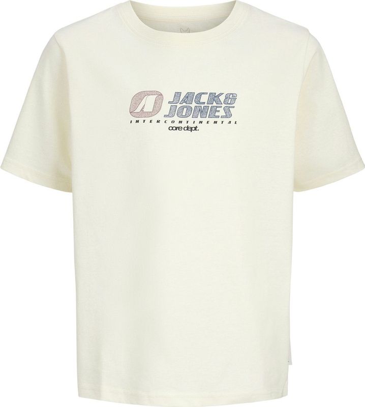Jack & Jones - JCOTIER FRONT PRINT TEE SS CN SN JNR - T-shirt - Sweet Corn - Korte Mouwen
