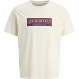 Jack & Jones - JORINWOOD BLOCK BRAND TEE - T-shirt - Antique white - Korte Mouwen