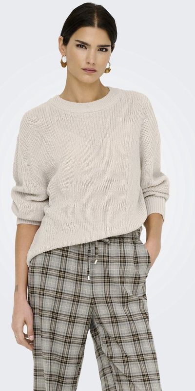 Only - ONLMILOUZ - Gebreide Trui - Moonbeam - Lange Mouwen