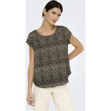 ONLY - Onlvic Ss AOP Noos Ptm - T-shirt - Blauw - Korte Mouwen