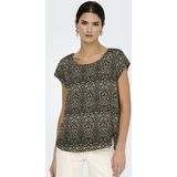 ONLY - Onlvic Ss AOP Noos Ptm - T-shirt - Blauw - Korte Mouwen