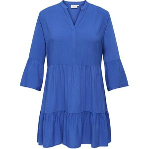 ONLY CARMAKOMA - Zomerjurk - Blauw - Korte Geweven Jurk