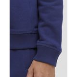 Jack & Jones - Sweatshirt - Navy - Losse Pasvorm - Halve Rits