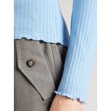 ONLY - ONLEMMA - T-shirt - Hemelsblauw - Slanke Pasvorm - Lange Mouw