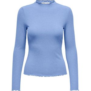 ONLY - ONLEMMA - T-shirt - Hemelsblauw - Lange Mouw - Slanke Pasvorm