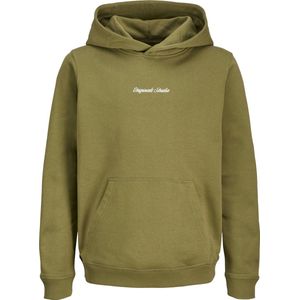 Jack & Jones - Kinderhoodie - Katoenmix - Regular Fit - Labelstitching - Buidelzak