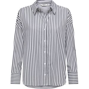 Only - Onloregon Solo Shirt - Blouse - Black/MEDIUM BRIGHT WHITE - Dames