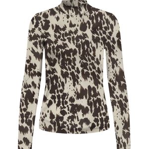 Onlerica - Top - Hoge Hals - Lange Mouwen - Tight Fit - Mesh Details - Pigment Print