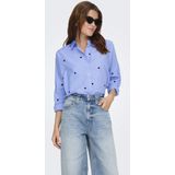 Only - Blouse - Moonlight Blue - Polyester/Katoen - Regular Fit