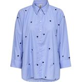 Only - Blouse - Moonlight Blue - Polyester/Katoen - Regular Fit
