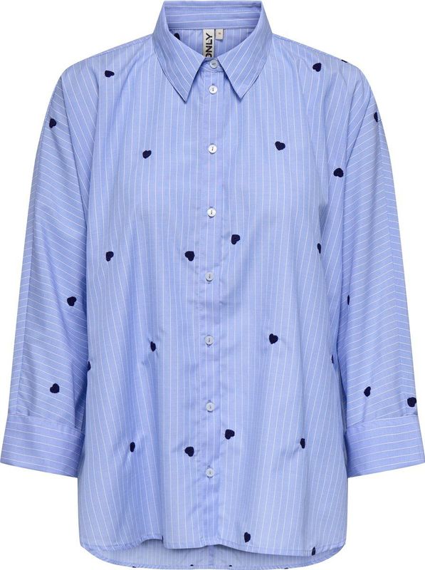 Only - Blouse - Moonlight Blue - Polyester/Katoen - Regular Fit