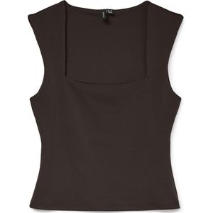 Vero Moda - Vmmillion Sl Square Neck Top - Chocolade Taart - Dames