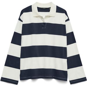 VERO MODA - Vmmolly Ls Polo JRS Noos - Navy Blazer - Poloshirt