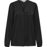 Only - ONLLUCY LIFE LS V-NECK TOP WVN - Shirt met Lange Mouwen - Zwart - Regular Fit