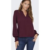 ONLY - ONLMette - Blouse - Wijnrood - Lange Mouw