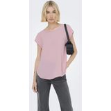 Onlvic - Top - O-hals - Korte Mouwen - Regular Fit - Ritssluiting - Langer Aan De Achterkant