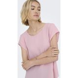 Onlvic - Top - O-hals - Korte Mouwen - Regular Fit - Ritssluiting - Langer Aan De Achterkant