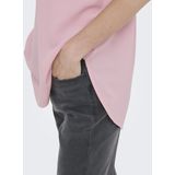 Onlvic - Top - O-hals - Korte Mouwen - Regular Fit - Ritssluiting - Langer Aan De Achterkant