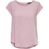 Onlvic - Top - O-hals - Korte Mouwen - Regular Fit - Ritssluiting - Langer Aan De Achterkant