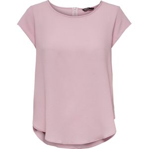 Onlvic - Top - O-hals - Korte Mouwen - Regular Fit - Ritssluiting - Langer Aan De Achterkant