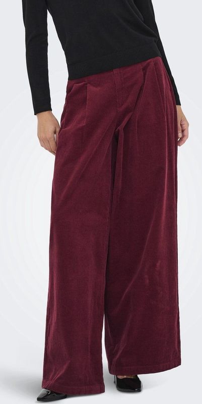 Onlsvea - Wide Leg Fit - Ribfluwelen Broek - High Waist - Enkel Lengte