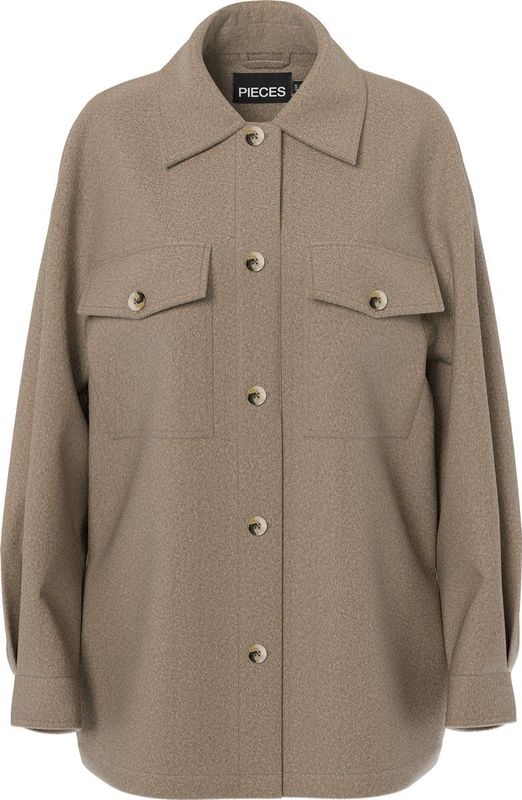 Pcsaga - Overshirt - Shacket - Herfst - Knoopsluiting - Gespreide Kraag