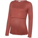 MAMALICIOUS - MLZENIA JUNE - T-shirt - Donkerrood - Met Borstvoedingsfunctie