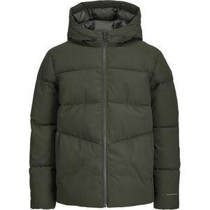 Jack & Jones - Global Hooded Puffer - Winterjas - Donkergroen - Plussize