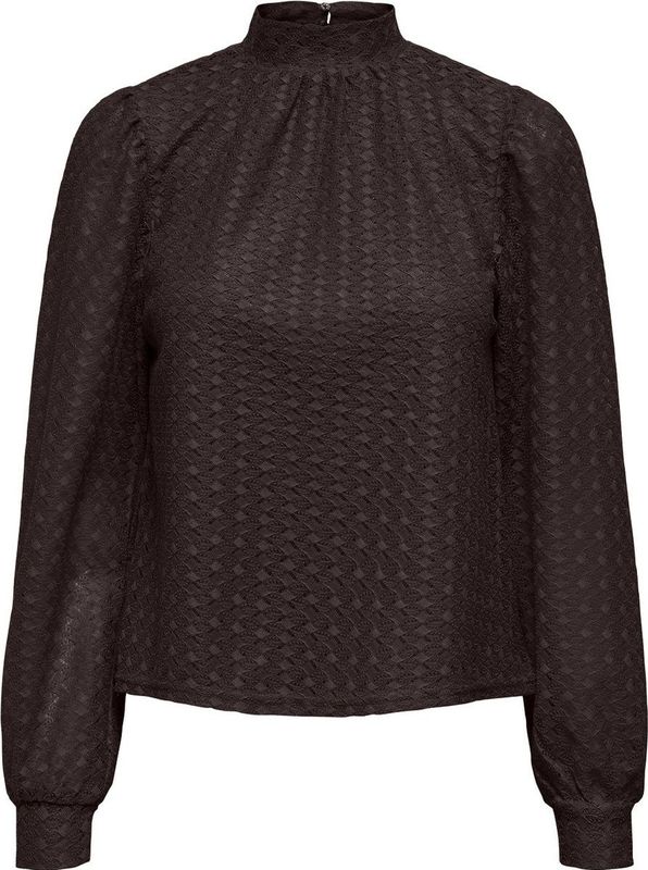 Only - Colbie Top - Donkerbruin - Longsleeve