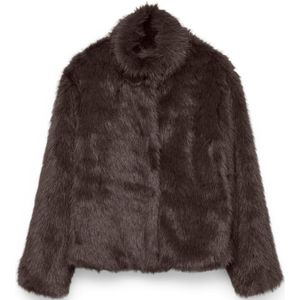 Vero Moda - Monroe - Jas - Synthetisch Bont - Hoge Opstaande Kraag - Lange Mouwen