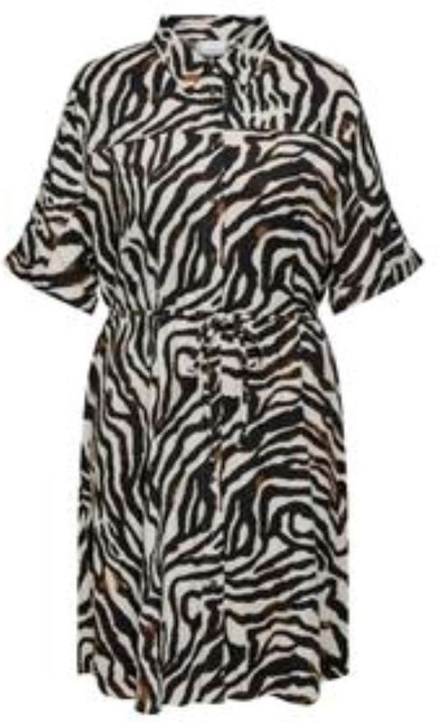 ONLY CARMAKOMA - Lange Jurk - Casual - Midi-lengte - O-hals - 2/4 Mouwen