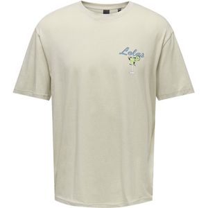 Only & Sons - T-shirt - Beige - 100% Katoen