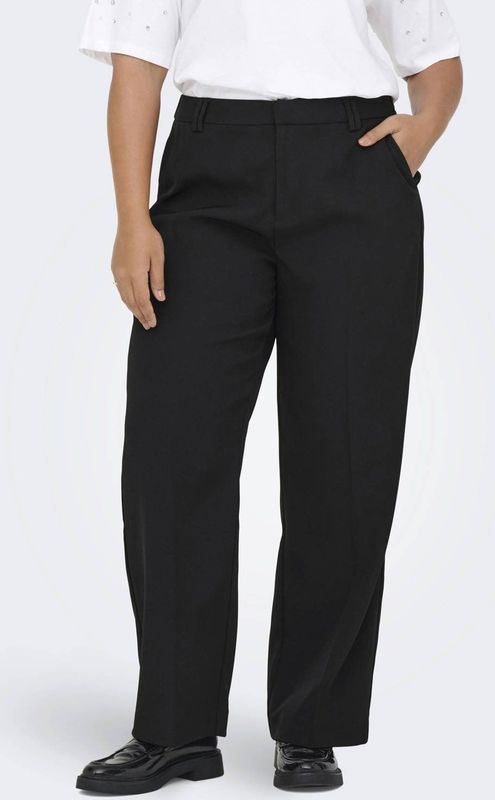 ONLY CARMAKOMA - Wide Leg High Waist Pantalon - Zwart