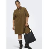 Cargry-nessa - Korte Jurk - Corduroy - Oversized Fit - Geplooid Detail
