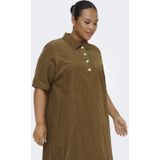 Cargry-nessa - Korte Jurk - Corduroy - Oversized Fit - Geplooid Detail