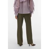 VERO MODA - VMGIABELLA HW PANT - Broek - Groen - Regular Pasvorm