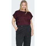 ONLY - CARMOSTER GLITTER S/S TOP JRS NOOS - Korte Mouwen - Chocolate Truffle