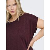 ONLY - CARMOSTER GLITTER S/S TOP JRS NOOS - Korte Mouwen - Chocolate Truffle