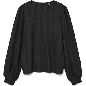 Vero Moda - Vmjasmin Ls O-neck Top Jrs - T-shirt - Zwart