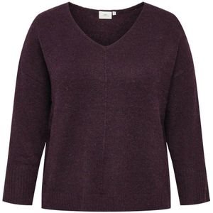 Only - Carmakoma - Trui - Bordeaux - Lange Mouw